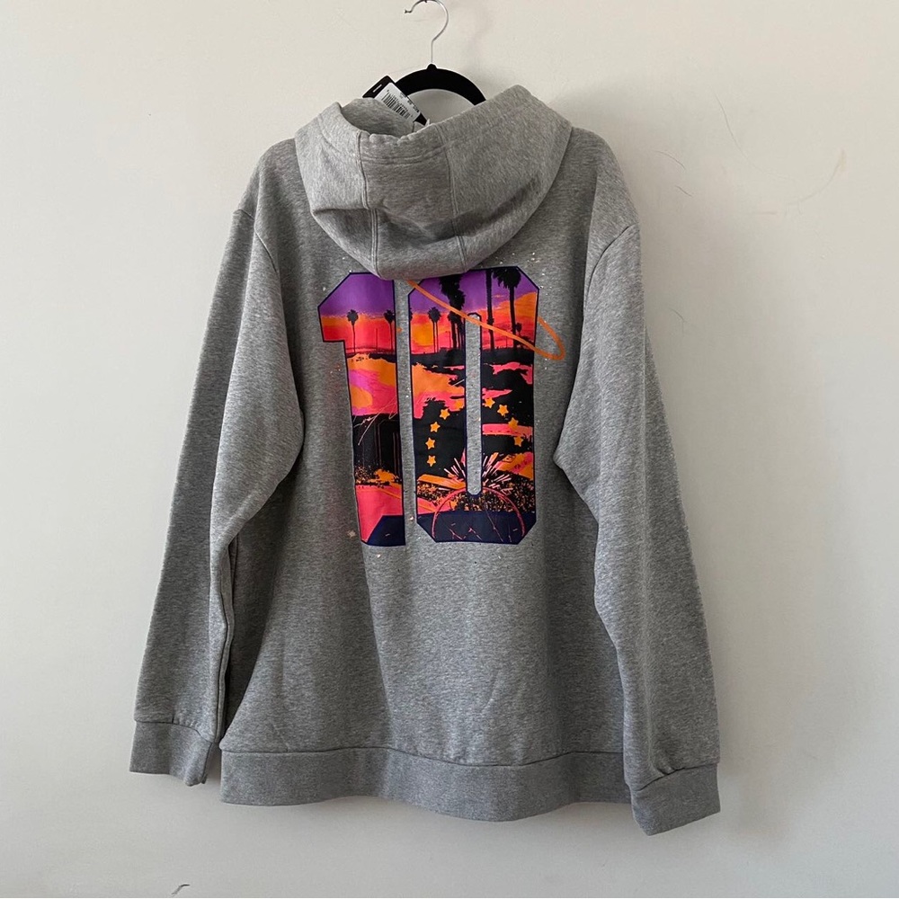 Men’s Adidas 195 Los Angeles KC Hoodie Gray Size XXL